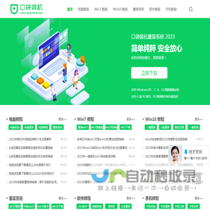 口袋装机网站_在线电脑免费一键重装系统软件