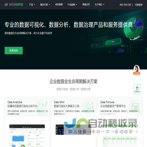 DataHunter-数据可视化分析-敏捷BI-数据资产管理-数据治理