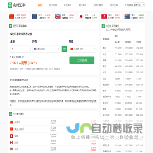 今日最新汇率查询_在线美元换算人民币_世界货币转换器_实时汇率网